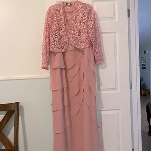 Pink Lace Mother of the Bride Dress